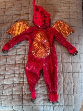 Pottery Barn Kids Red and Gold Dragon Costume